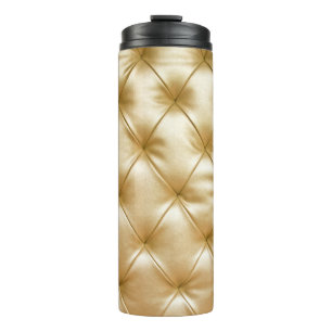 Bright abstract mosaic grey background with gloss thermal tumbler