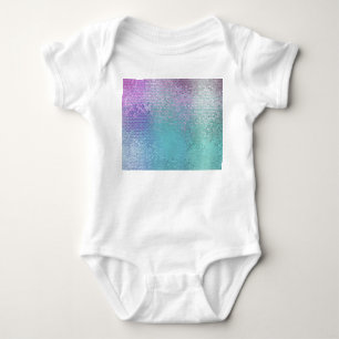 Bright Abstract Mosaic Multicolored Gloss Baby Bodysuit