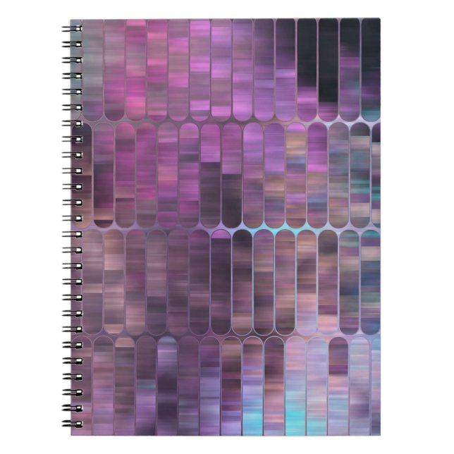 Bright abstract mosaic multicolored with gloss notebook (Front)