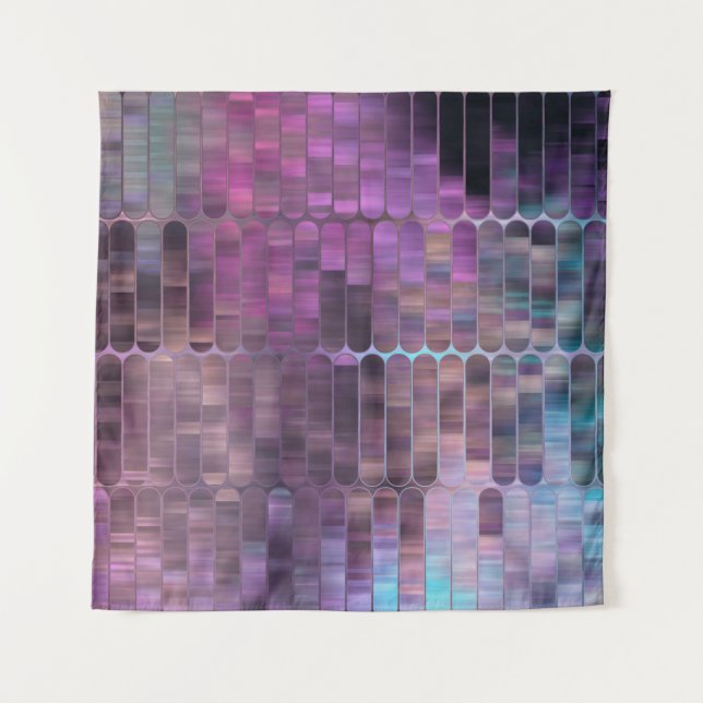 Bright abstract mosaic multicolored with gloss tapestry (Front)