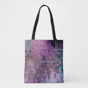 Bright abstract mosaic multicolored with gloss tote bag