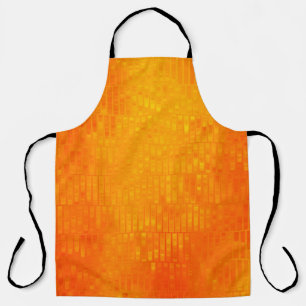 Bright abstract mosaic orange background with glos apron