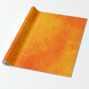 Bright abstract mosaic orange background with glos wrapping paper