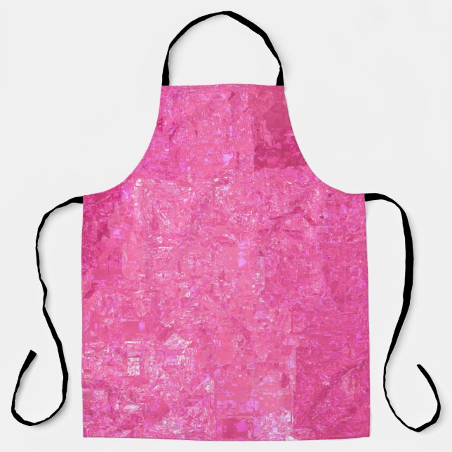 Bright abstract mosaic pink background with gloss apron (Front)