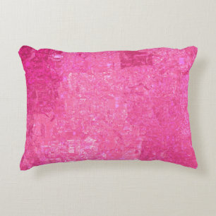 Bright abstract mosaic pink background with gloss decorative cushion