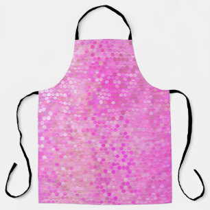 Bright abstract mosaic pink with gloss apron