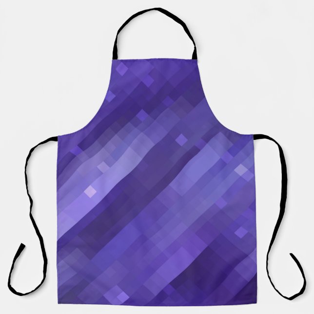 Bright abstract mosaic violet background with glos apron (Front)