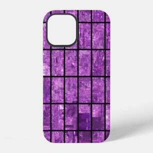 Bright abstract mosaic violet background with glos iPhone 12 case