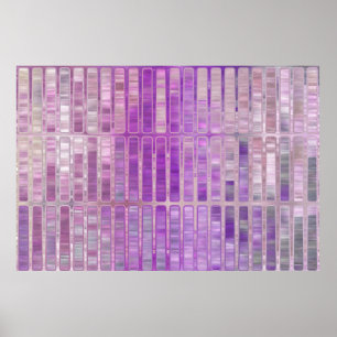 Bright abstract mosaic violet background with glos poster