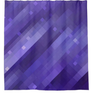 Bright abstract mosaic violet background with glos shower curtain