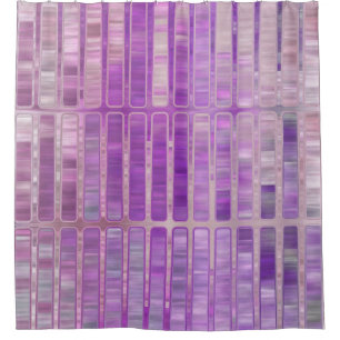 Bright abstract mosaic violet background with glos shower curtain