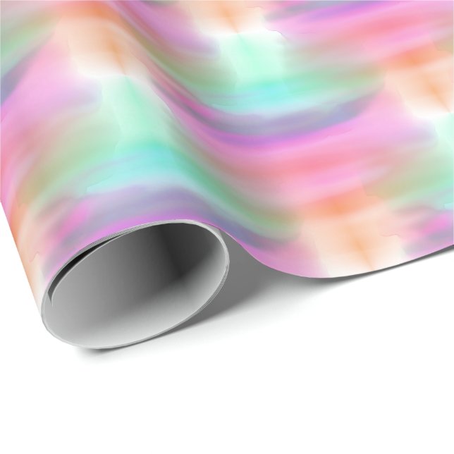 Bright Abstract Neon Rainbow Colourful Girly Wrapping Paper (Roll Corner)