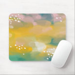 Bright abstract oil painted. Brush stroke acrylic Mouse Pad<br><div class="desc">Bright abstract brush stroke oil painted Mouse Pad in green,  yellow,  pink colours.</div>