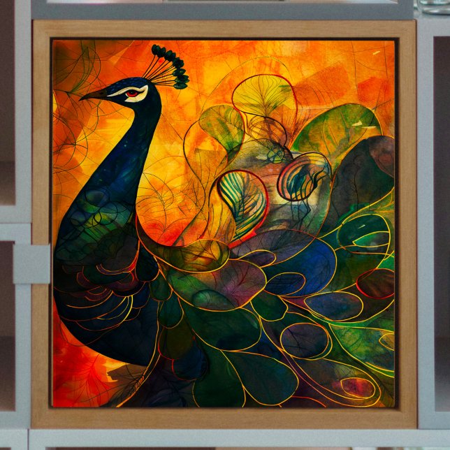 Bright Abstract Peacock Decoupage Tissue Paper (Creator Uploaded)