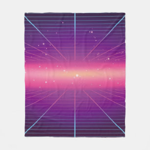 Bright abstract retro background made in 80s style fleece blanket