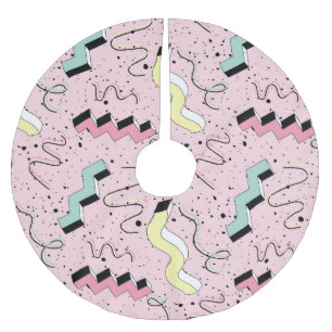 Bright abstract retro, seamless pattern. brushed polyester tree skirt