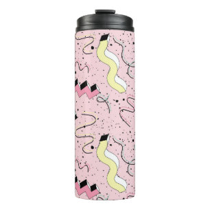 Bright abstract retro, seamless pattern. thermal tumbler