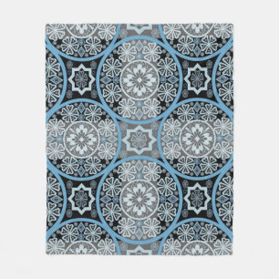 Bright abstract seamless lace pattern romantic pri fleece blanket