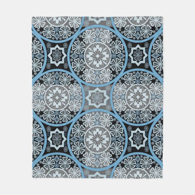 Bright abstract seamless lace pattern romantic pri fleece blanket (Front)