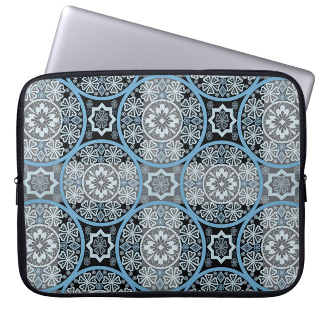 Bright abstract seamless lace pattern romantic pri laptop sleeve (Front)