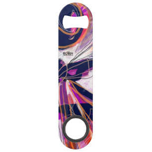 Bright Abstract Stainless Steel Bottle Opener