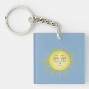Bright Abstract Sun Art Key Ring