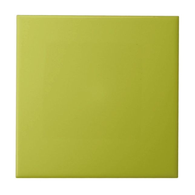 Bright Acidic Green, Fragile Sprout Solid Colour Ceramic Tile (Front)
