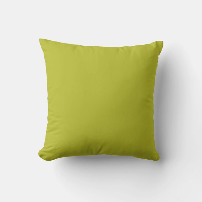 Bright Acidic Green, Fragile Sprout Solid Colour Cushion (Front)