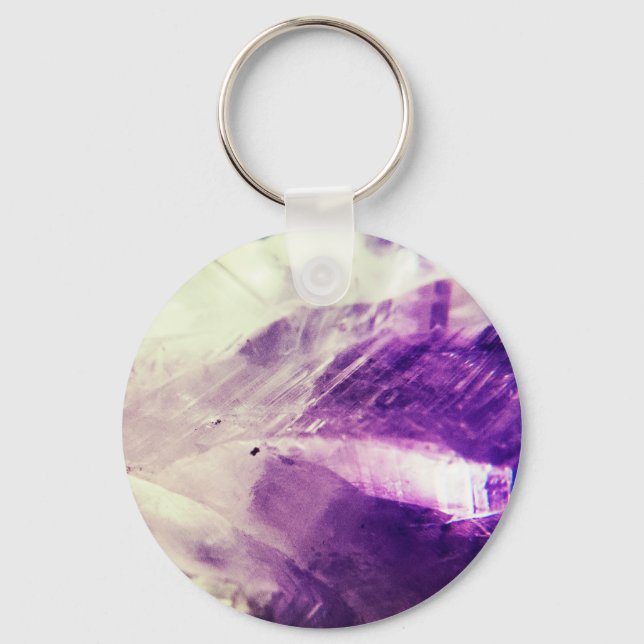 Bright Amethyst Crystal Key Ring (Front)