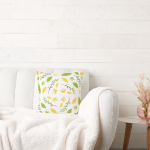 Bright and airy springtime pattern cushion