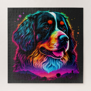 Bright and Beautiful Bernese Mountain Dog Jigsaw Puzzle
