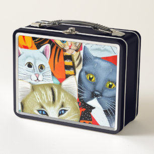 Bright and Beautiful Cats Metal Lunch Box