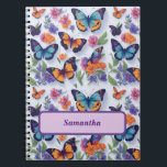 Bright and Beautiful Fluttering Wings Butterfly Notebook<br><div class="desc">Get ready to flutter into a world of imagination with our vibrant butterfly-themed notebook! Perfect for students and kids, this whimsical journal will add a burst of colour to their everyday lives. Let their creativity take flight as they fill its pages with dreams, doodles, and brilliant ideas. With a kaleidoscope...</div>