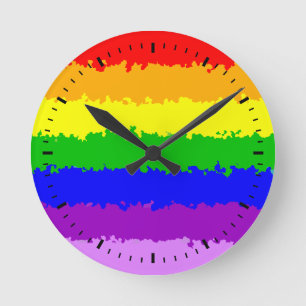 Bright and beautiful Rainbow Round Clock