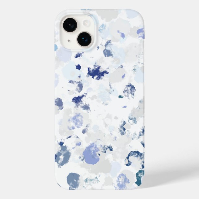 Bright and Blue and Grey Splatter Case-Mate iPhone Case (Back)