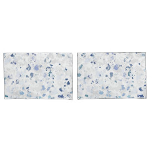 Bright and Blue Grey Splatter Pillowcase