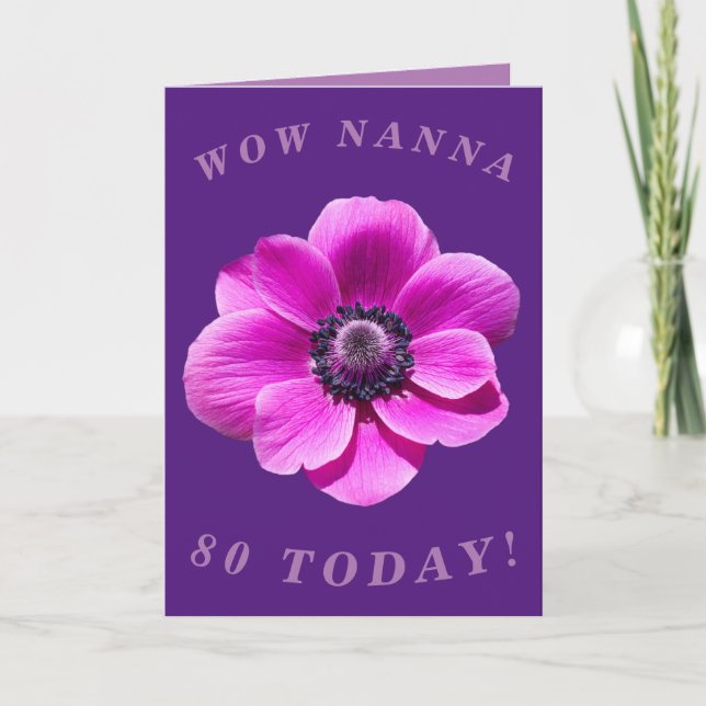 Bright and Bold 80th Birthday Card for Nanna (Front)