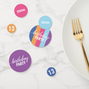 Bright and Bold Colour Swatch Birthday Confetti