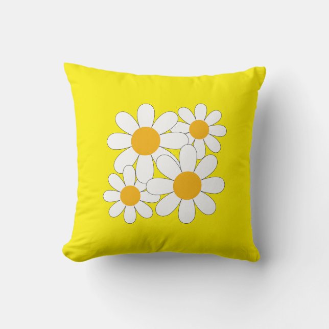 Bright and Bold Daisy Cushion (Front)