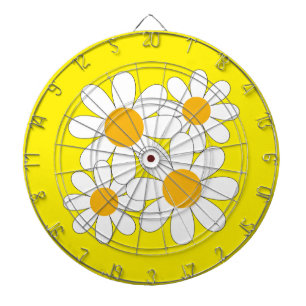 Bright and Bold Daisy Dartboard
