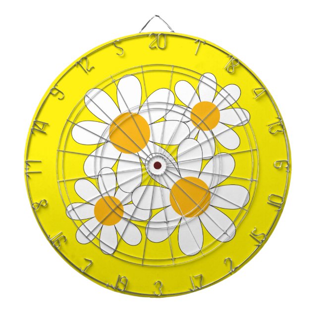 Bright and Bold Daisy Dartboard (Front)