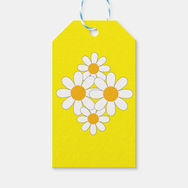 Bright and Bold Daisy Gift Tags (Front)