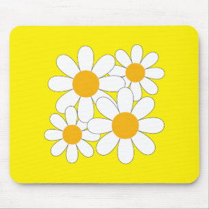 Bright and Bold Daisy Mouse Pad