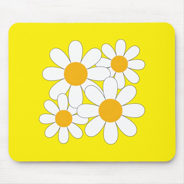 Bright and Bold Daisy Mouse Pad (Front)