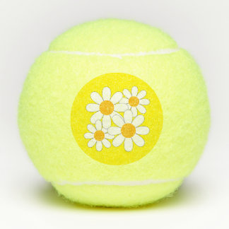 Bright and Bold Daisy Tennis Balls
