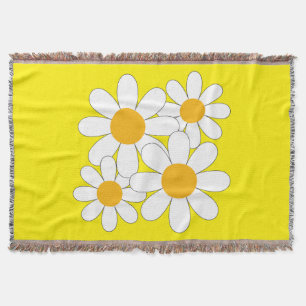 Bright and Bold Daisy Throw Blanket