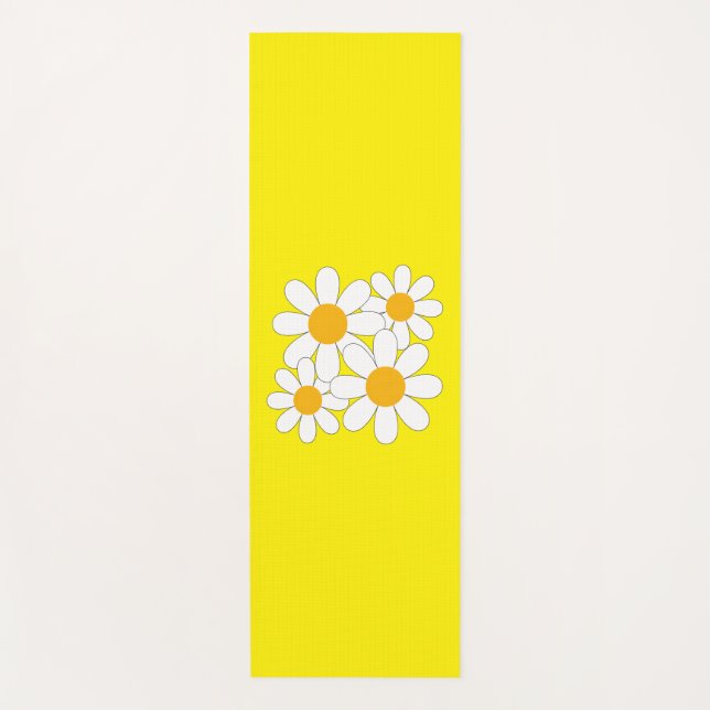 Bright and Bold Daisy Yoga Mat (Front)