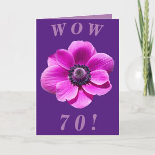Bright and Bold Floral 70th Birthday Card