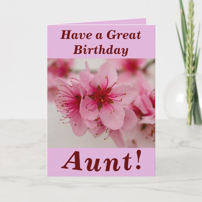 Bright and Bold Floral Birthday Card for Aunt (Front)