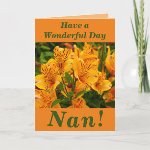 Bright and Bold Floral Birthday Card for Nan